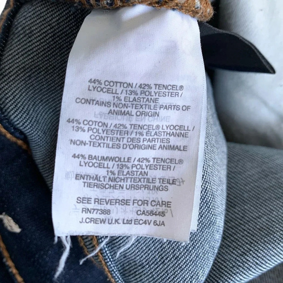 Madewell 9" Mid-Rise Skinny Jeans Larkspur Blue Dark Wash Stretch Denim size 28 - Picture 8 of 9